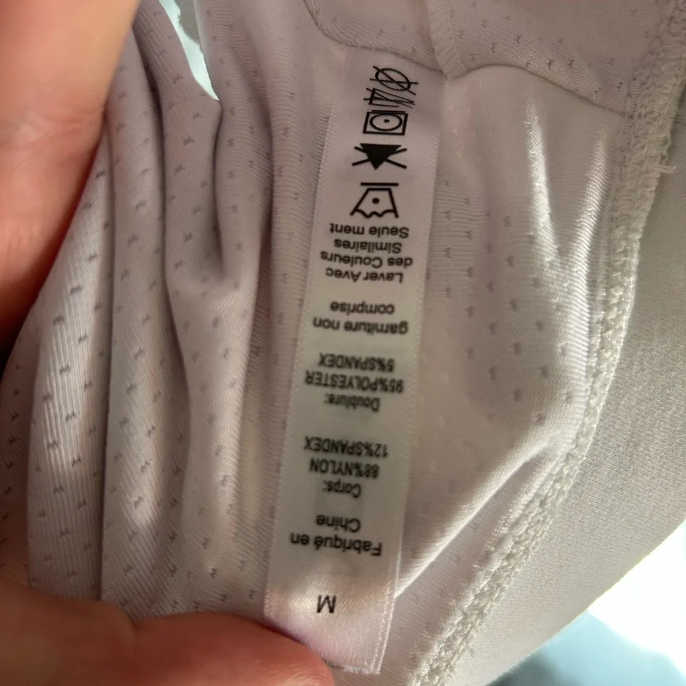 Women's Asymmetrical Sports Bra - Cream - Picture 2 of 2